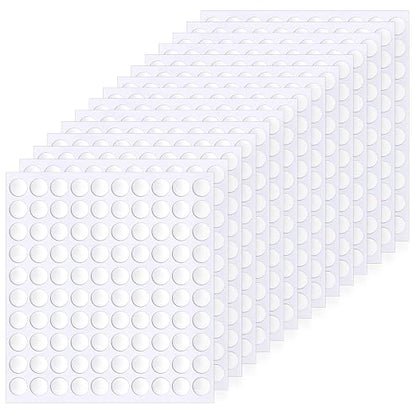 JUNEBRUSHS 1500 Pieces Double Sided Adhesive Dots, Acrylic Round Putty by JUNEBRUSHS