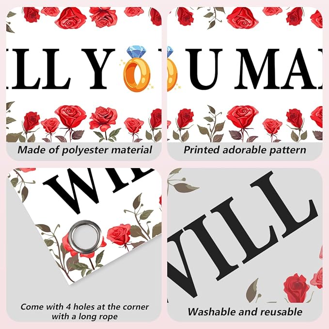 Will You Marry Me Banner Wedding Decor Banner Decorations Hanging Sign | - Image 7