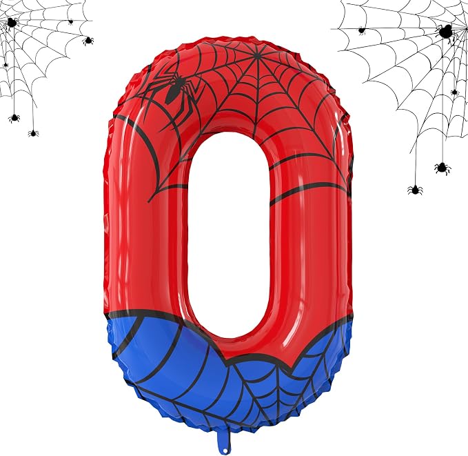 40 Inch Giant Spider Theme Number Foil Balloons by SIXONEAIEN