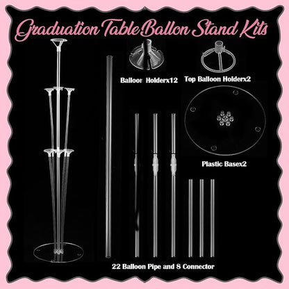 Jenaai Pink and Rose Gold 27 Pcs 2026 Graduation Balloon Centerpiece - Image 5