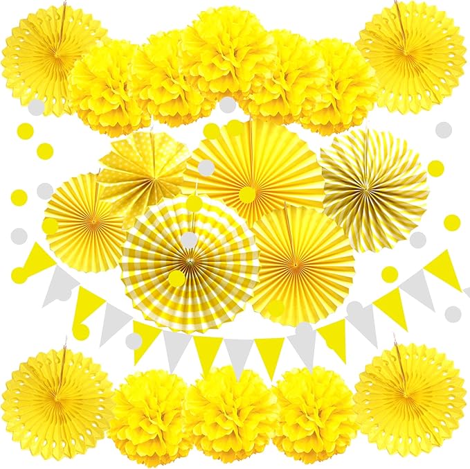 Party Decoration, Garlands String Polka Dot and Triangle Bunting Flags by ZERODECO