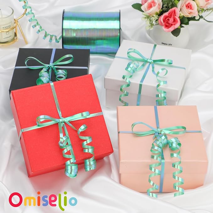 Green Ribbon - Iridescent Green Curling Ribbon, 500 Yards - Gift Wrapping - Image 2