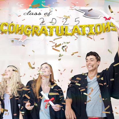 16 Inches Congratulations Balloons Hanging Banner Decorations, Foil Mylar - Image 7