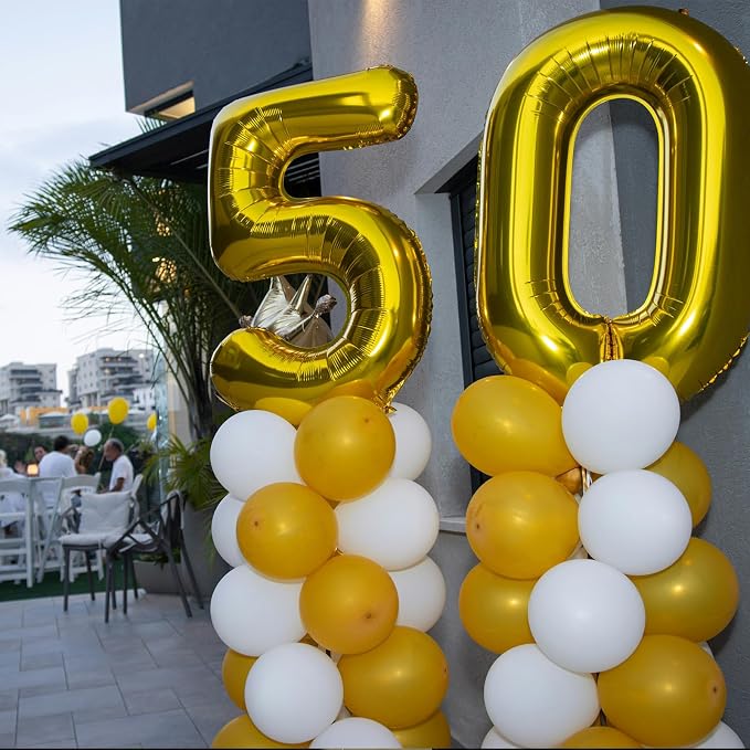 40 Inch Gold Number 6 Foil Balloon - Image 8