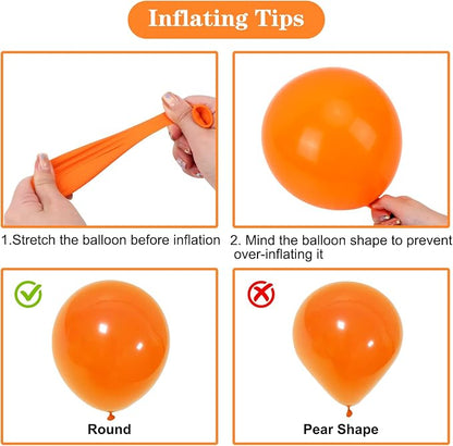 APLANET 150pcs Orange Balloons Different Sizes 18 12 10 5 Inch Burnt Orange - Image 4