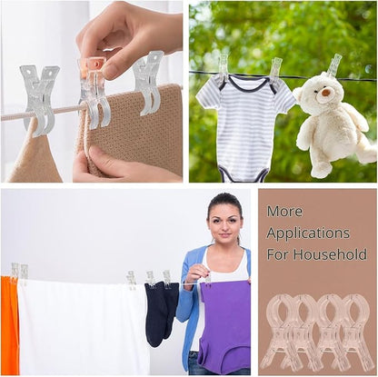 10 Pack Balloon Arch Clips Plastic Transparent Backdrop Spring Clamps 3.5 Inch - Image 6