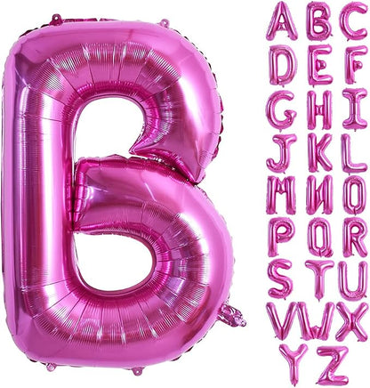 TONIFUL 40 Inch Large Rose Red Letter B Balloons Giant Hot Pink Alphabet Letter by TONIFUL