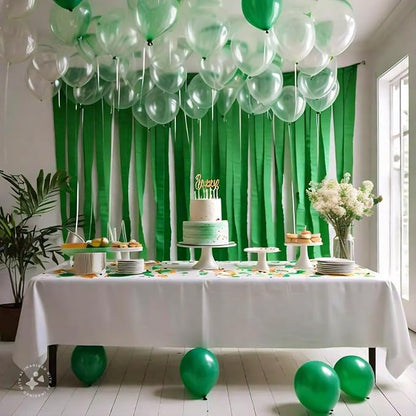 4 Green Crepe Paper Streamers, 328ft Pack of Party Decorations | Each roll is - Image 5