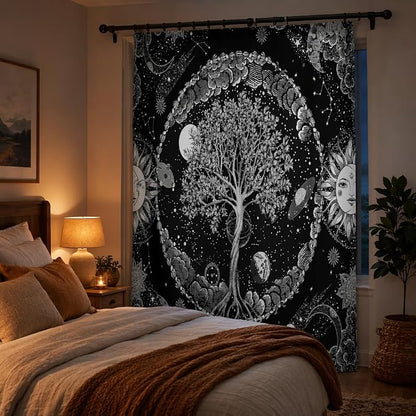 HMS Happy Memories Door Curtain, Tree of Life, 1 Panel | Rod Pocket, Thermal - Image 8