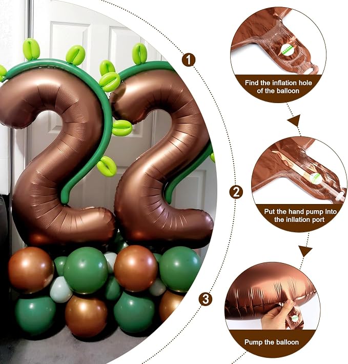 Number Balloons 3 Balloon Coffee - Image 6