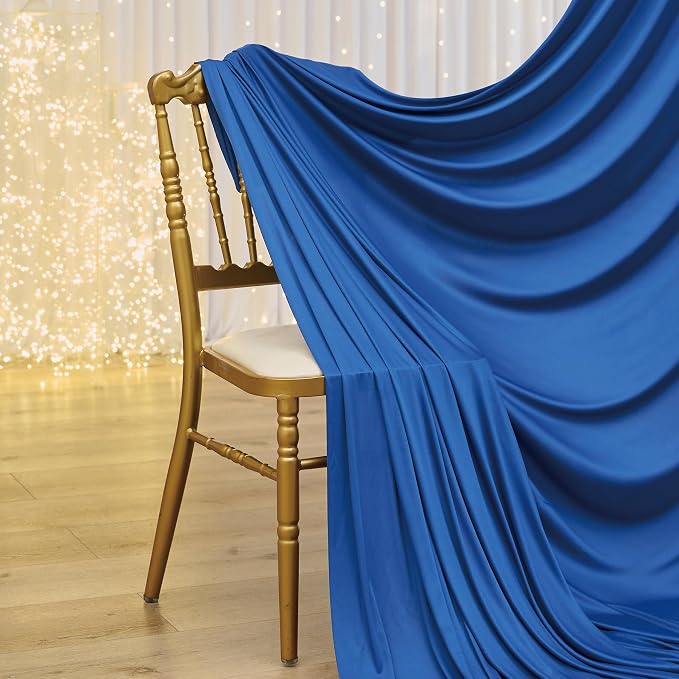 60ft×14ft Royal Blue Wrinkle Free Backdrop Curtain - Image 5