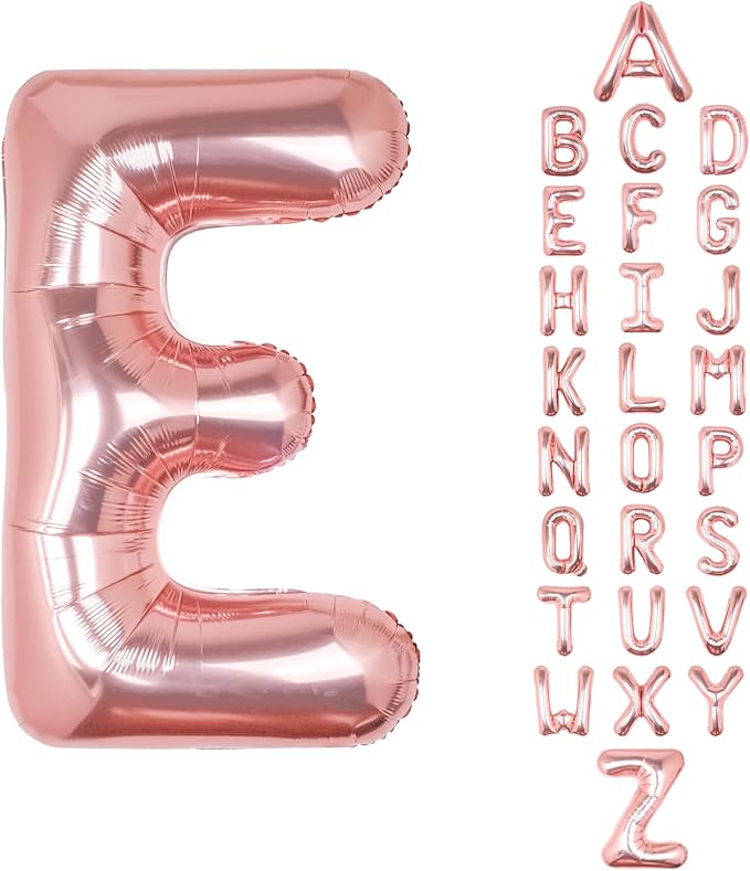 Letter Balloons Rose Gold 40 Inch E Large Big Foil Mylar Balloon | by Unknown