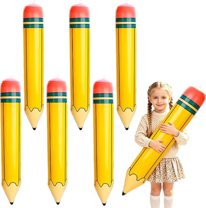 Large Inflatable Yellow Pencil Balloons, 27 Inch First Day of School Giant by Deovige