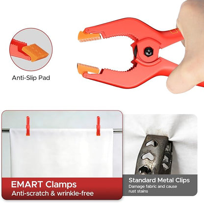 EMART 6 Pack Heavy Duty Spring Clamps, 4.5 inch Plastic Photo Booth Backdrop - Image 6