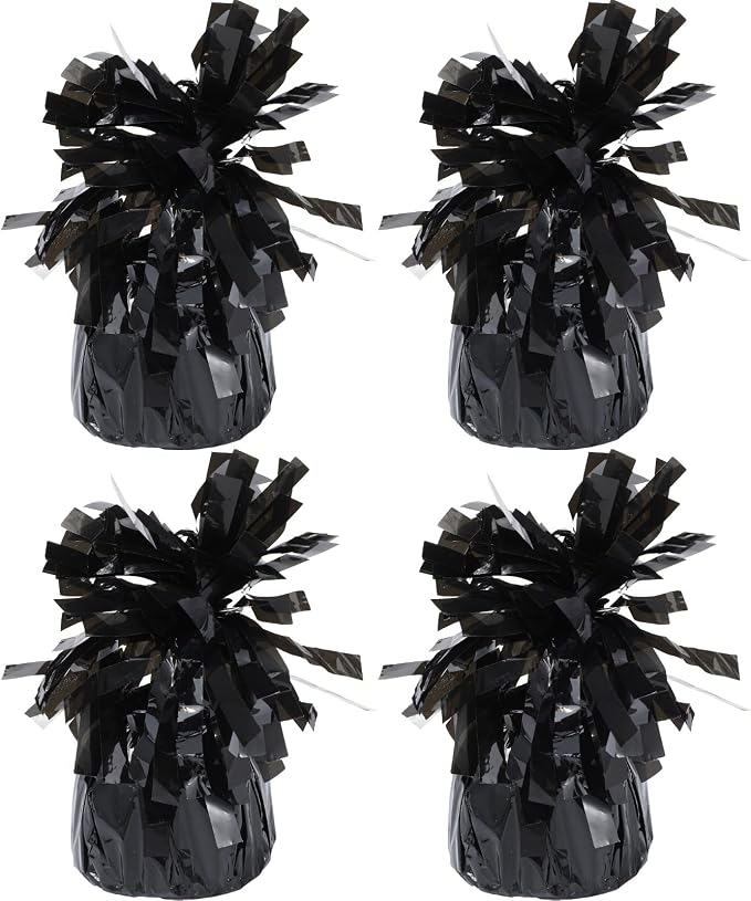 4 Pcs Black Metallic Balloon Weights Holder Anchors Balloon Holder Weights by ZCYSRLQIN