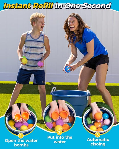 Tlitlimom 15PCS Reusable Water Balloons Quick Fill - Image 3