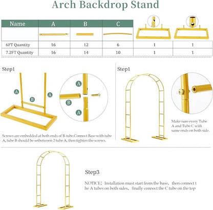 WellSign Balloon Arch Stand 7.2FTx4.3FT Trellis - Image 8