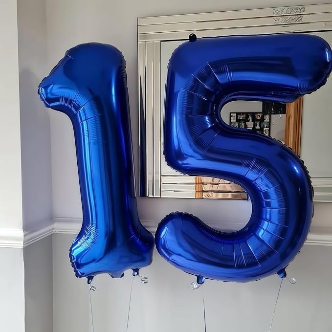 Navy Blue 10 Balloon Number, 40 Inch Number 10 Balloon Big Dark Blue Foil Mylar - Image 5