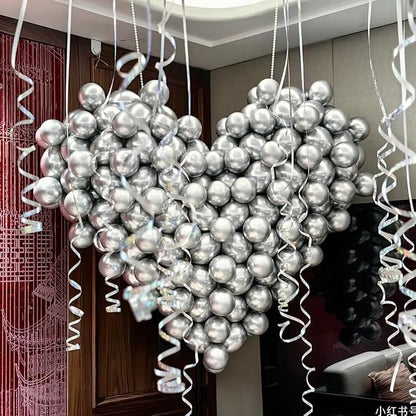 400 Pack Silver Balloons 5 Inch Metallic Chrome Silver Latex Small Balloon - Image 5