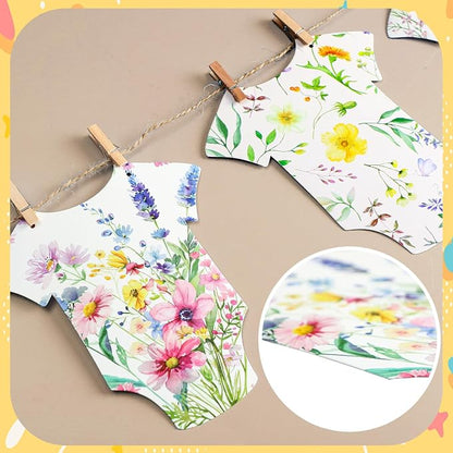 Frienda Baby in Bloom Paper Banner Wildflower Dress Bodysuit Garland Outfit Set - Image 6