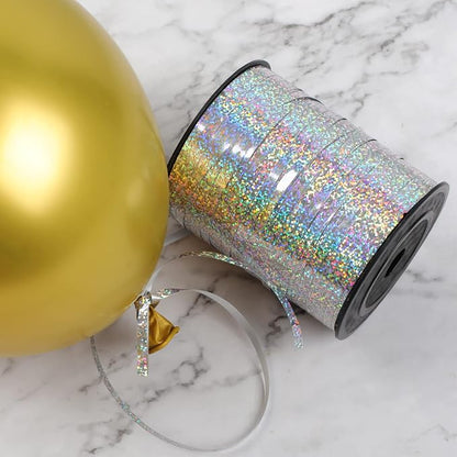 500 Yards Silver Shiny Curling Ribbon Metallic Balloon Roll - Image 3