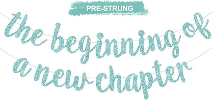 BEISHIDA Light Blue Pre-Strung The Beginning of A New Chapter Banner | Glitter by Beishida