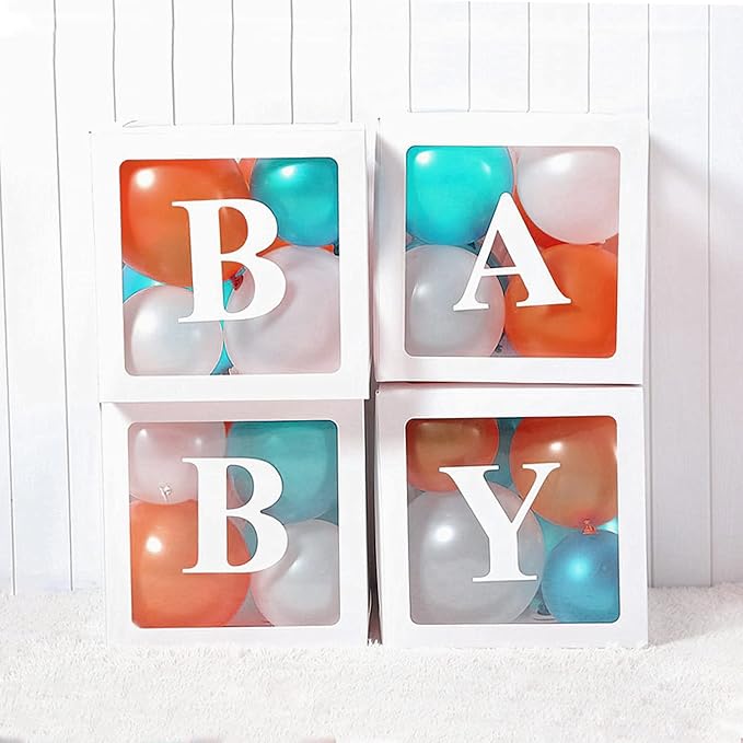 Baby Boxes with Letters for Baby Shower, Baby Shower Gender Reveal Decor | Baby - Image 4