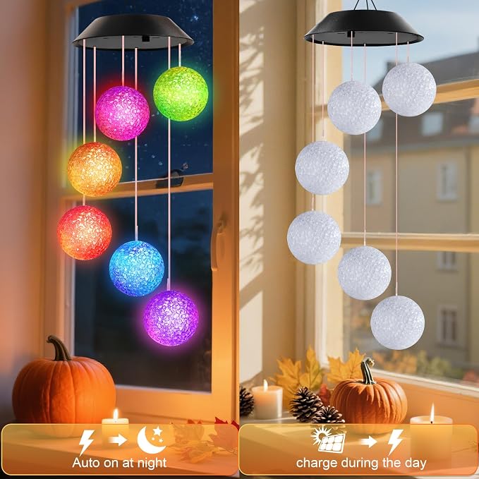 Winzwon Solar Lights Outdoor Wind Chimes - Image 5