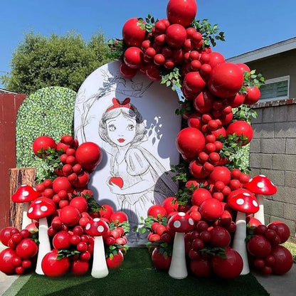 Red Balloons Double Stuffed Different Sizes Balloon Arch Kit | Dark Red Balloon - Image 7