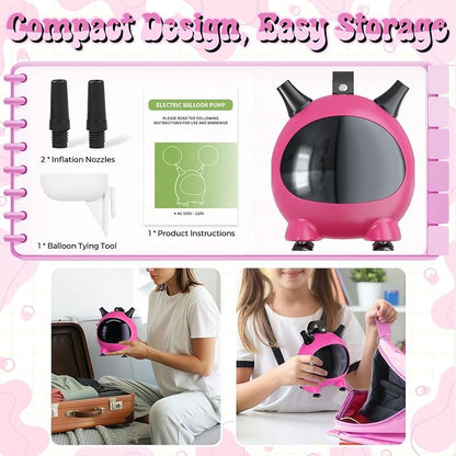Balloon Pump Electric, Portable Balloons Inflator Air Pump - Image 6