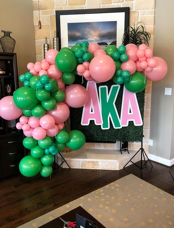 Pink and Green Balloons, Dark Pink Balloons - Image 7