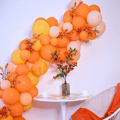 Voircoloria 130pcs Orange Balloons Garland Arch Kit, 18 12 10 5 Inch | - Image 4