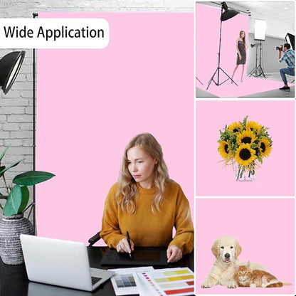 Pink Photography Backdrop for Photoshoot, Fabric 8x10ft | Versatile Studio - Image 3