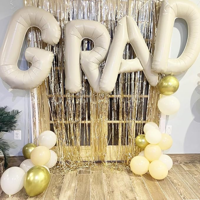 Letter Balloon 40Inch Cream White Big Alphabet Balloons Letter Q | Giant Foil - Image 3