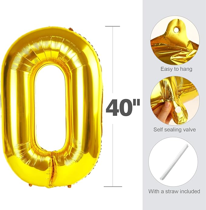 18 Balloon 40 inch Gold Number Balloons - Image 5