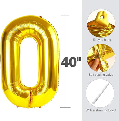 18 Balloon 40 inch Gold Number Balloons - Image 5