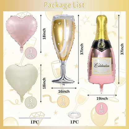 Champagne Balloons, Bachelorette Party Balloons - Image 2