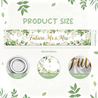 Future Mr And Mrs Engagement Banner Party Decorations Bridal Shower Sign | - Image 2