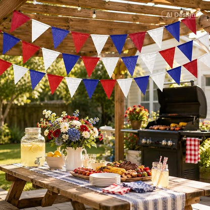 G2PLUS Triangle Flag Bunting, Pennant Banner and Decorative Garland, 39Ft | - Image 8
