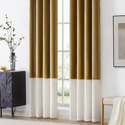 BULBUL Luxury Ivory Gold Curtains 120 inches - Image 4