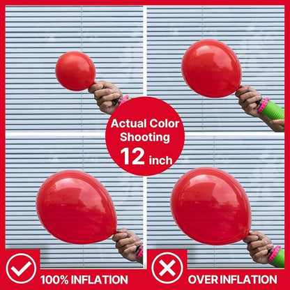 PartyWoo Red Balloons 50pcs Red Helium Latex Balloons 12 Inch | Birthday - Image 4