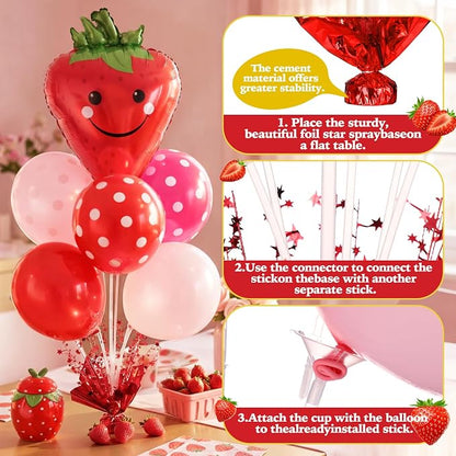 Civaner Strawberry Party Balloons Stand Kit 6 Sets - Image 4