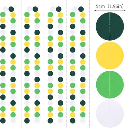 Yellow Green White Party-Decorations Garland - 52Ft Spring Summer Hanging Paper - Image 2