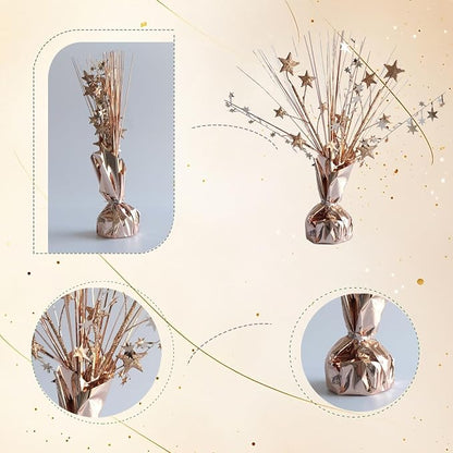 12 Pack Metallic Rose Gold Foil Spray Centerpieces Stars Brust Table - Image 2