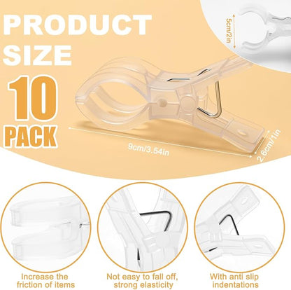 Balloon Arch Clips, 20 Pack 3.5 Inch Transparent Plastic Clips - Image 2
