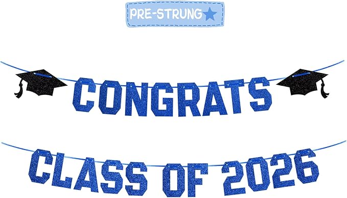 Pre-Strung Congrats Banner for Graduation by Unknown