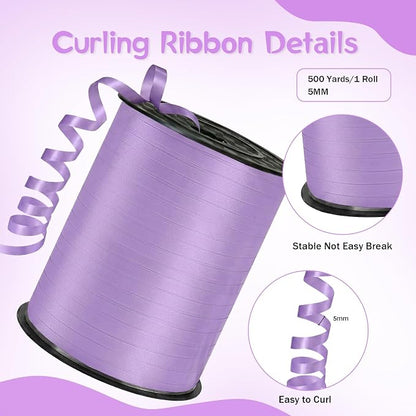 500 Yards Curling Ribbon， Light Purple Balloon String Ribbon，for Gift - Image 2