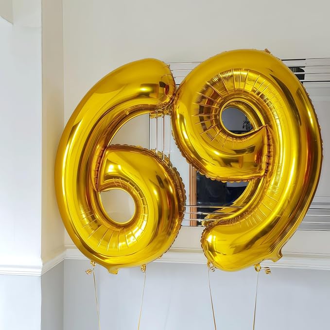 Gold 9 Balloon Number, 40 Inch Number 9 Balloon Large Gold 9 Foil Mylar Helium - Image 6