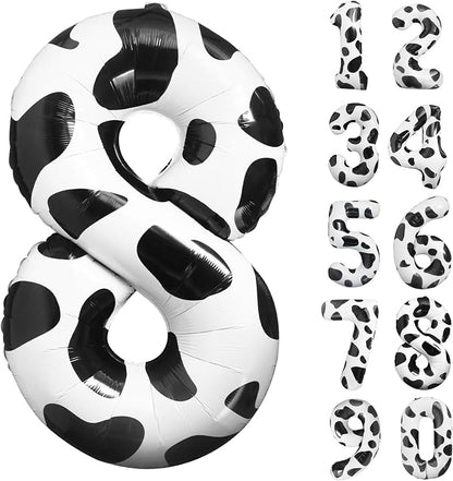 Cow Print Number Balloon 40 Inch Cow Print Number 8 Balloon Cowgirl Theme by LEBERY