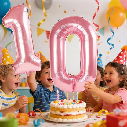 40 Inch Number 10 Balloons for 10th Birthday Party Decorations, 0-100 Jewelry - Image 2